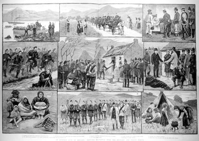 On Eviction Duty in Ireland: Sketches in Galway with the Military and Police Forces, from 